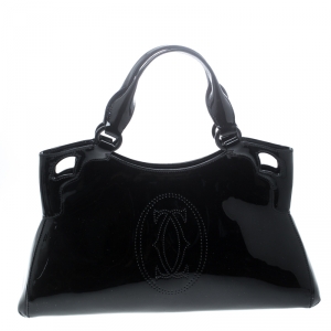 Cartier Black Patent Leather Small Marcello de Cartier Bag