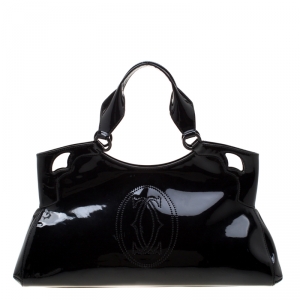 Cartier Black Patent Leather Medium Marcello de Cartier Bag