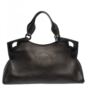 Cartier Black Leather Medium Marcello de Cartier Bag