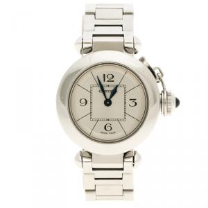Pre Owned Cartier Cream Stainless Steel Miss Pasha Women's Wristwatch 27 mm
