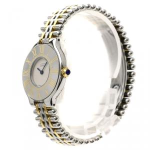 Pre Owned Cartier Silver Stainless Steel Must 21 Women's Wristwatch 28MM