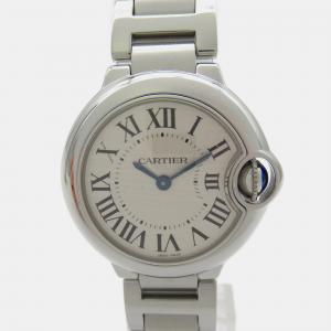 Cartier Silver Stainless Steel W69010Z4 Women's Wristwatch 28 mm