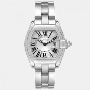 Cartier Roadster Small Silver Dial Steel Ladies Watch 30 mm