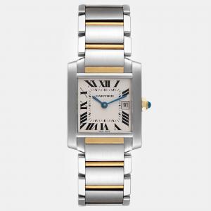 Cartier Tank Francaise Midsize Steel Yellow Gold Ladies Watch 25 mm
