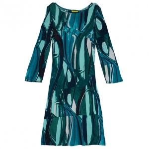 Catherine Malandrino Green Abstract Print Dress M
