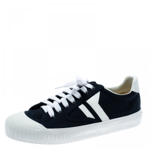 Pre Owned Celine Blue/White Canvas Pilmsole Sneakers Size 38