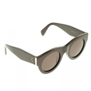 Pre Owned Celine Dark Brown Round Sunglasses