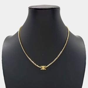 Pre Owned Celine CC Gold Crystal Necklace