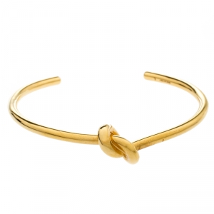 Celine Gold Plated Brass Extra Thin Open Knot Bracelet L