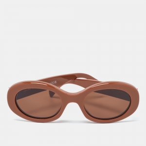 Celine Brown CL40194U Logo Oval Sunglasses