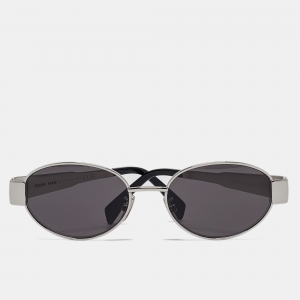 Celine Black/Silver CL0235U Triomphe Oval Sunglasses