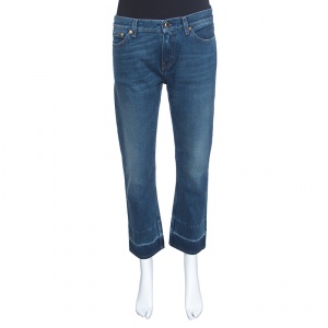 Celine Indigo Faded Effect Denim Straight  Jeans M