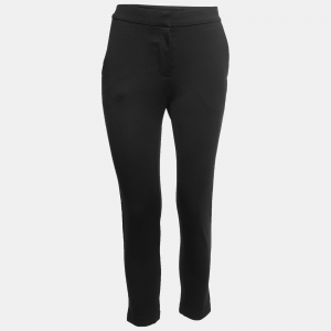 Pre Owned Celine Black Stretch Knit Tailored Trousers S
