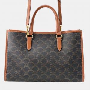 Celine Triomphe Horizontal Cabas Tan Pvc Leather Size Mini
