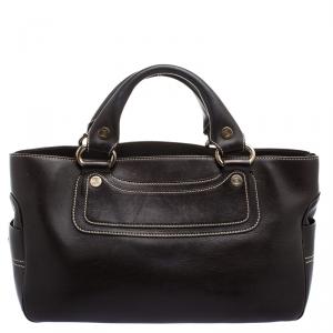 Pre Owned Celine Dark Brown Leather Boogie Tote