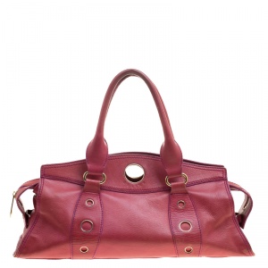 Pre Owned Celine Red Leather Satchel