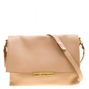 Pre Owned Celine Beige Leather Blade Shoulder Bag