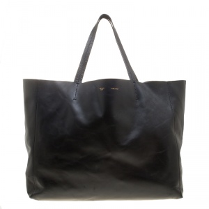 Pre Owned Celine Black Leather Horizontal Cabas Tote