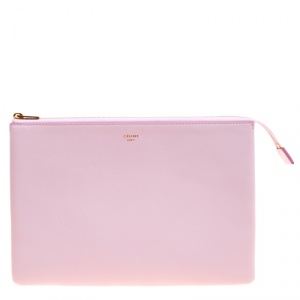 Pre Owned Celine Lilac/Orange Leather Clutch