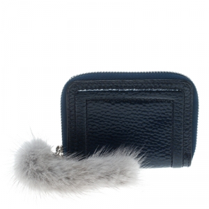 Pre Owned Celine Blue Patent Leather Coin Purse