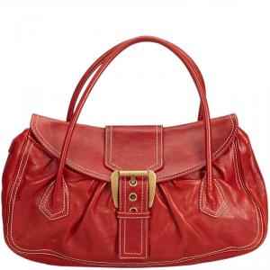 Pre Owned Celine Red Leather Everyday Bag