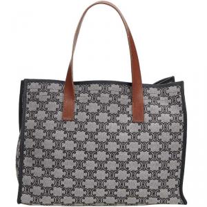 Pre Owned Celine Black Macadam Jacquard Tote Bag