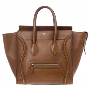 Pre Owned Celine Mini Luggage Tan Tote