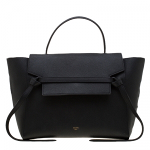 Pre Owned Celine Black Leather Micro Belt Bag