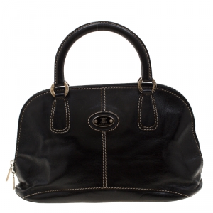 Pre Owned Celine Black Leather Bowler Bag