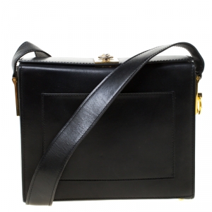 Pre Owned Celine Black Leather Shoulder Bag