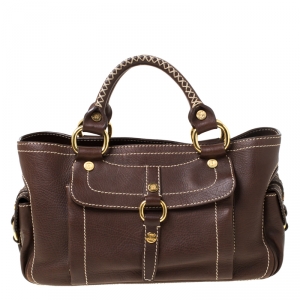 Pre Owned Celine Brown Leather Boogie Tote