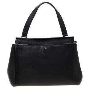 Pre Owned Celine Black Leather Medium Edge Bag