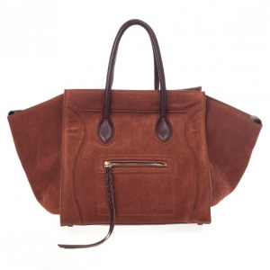 Pre Owned Celine Suede Orange Phantom Small Bag