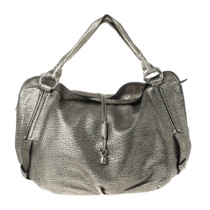 Pre Owned Celine Metallic Leather 'Bittersweet' Large Hobo Handbag