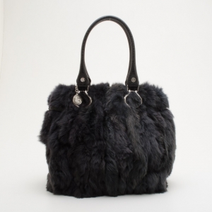 Pre Owned Celine Gray Fur Large Tote