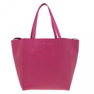 Pre Owned Celine Pink Leather Small Horizontal Phantom Cabas Tote