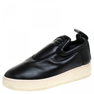Celine Black Leather Slip On Sneakers Size 36