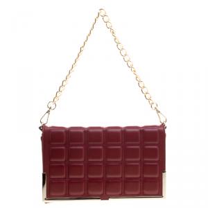 Cerruti 1881 Red Quilted Leather Cerrutis Crossbody Bag