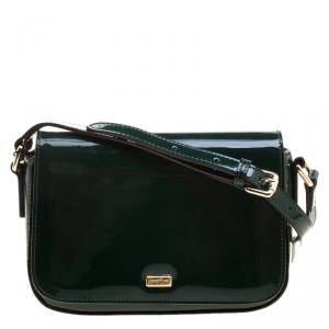 Cerruti 1881 Green Patent Leather Brenda Crossbody Bag