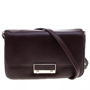 Cerruti 1881 Burgundy Leather Shoulder Bag