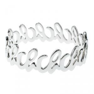 Pre Owned CH Carolina Herrera Silver Tone Bangle Bracelet