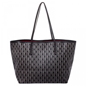 Pre Owned Carolina Herrera Brown Monogram Coated Canvas Shopper Tote 