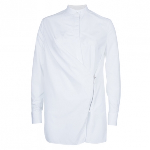Chalayan White Poplin Zip Shirt  S