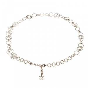 Chanel CC Logo Charm Gold Tone Chain Link Belt / Necklace