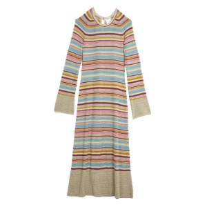 Chanel Resort 2011 Striped Long Sleeve Dress M
