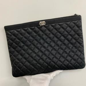 Chanel Black Caviar Boy Clutch bag