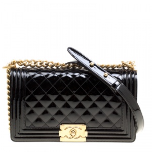 Pre Owned حقيبة شانيل بوي جلد كريمي مبطن متوسطة