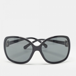 Chanel Black CC Frame Oversized Sunglasses