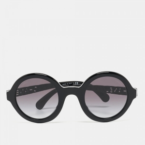 Chanel Black Gradient 5441 Acetate Round Sunglasses