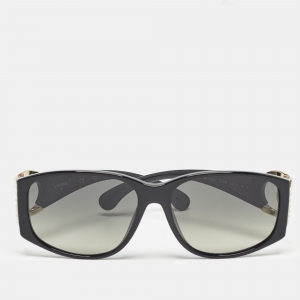 Pre Owned Chanel Black Gradient 71498 Pearl CC Rectangular Sunglasses